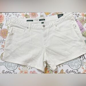 Wild Fable White Jean Shorts Hem